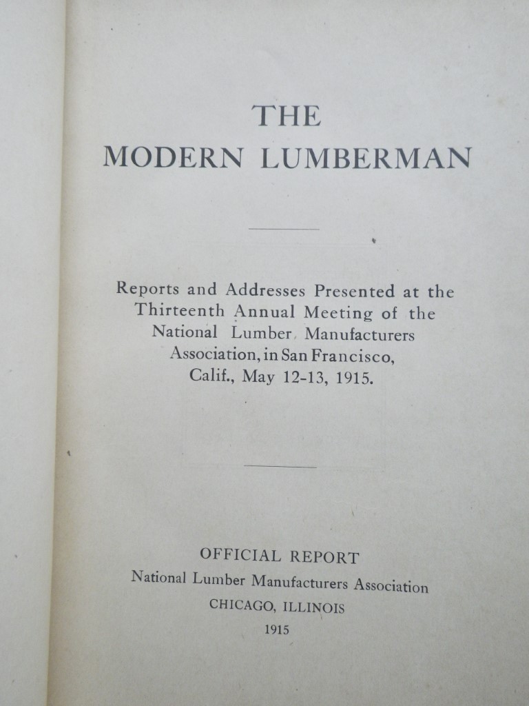 Image 1 of The Modern Lumberman Official Report 1915