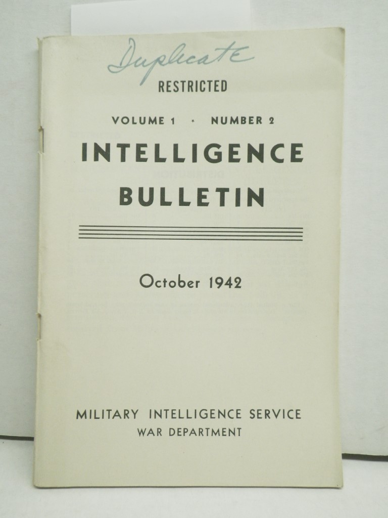 Image 0 of Intelligence Bulletin, Vol. 1 no.2  October 1942