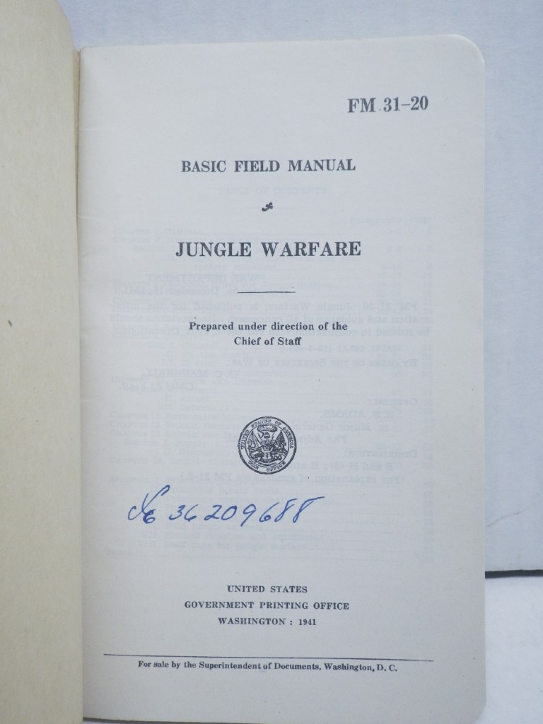 Image 1 of FM 31-20  Jungle Warfare