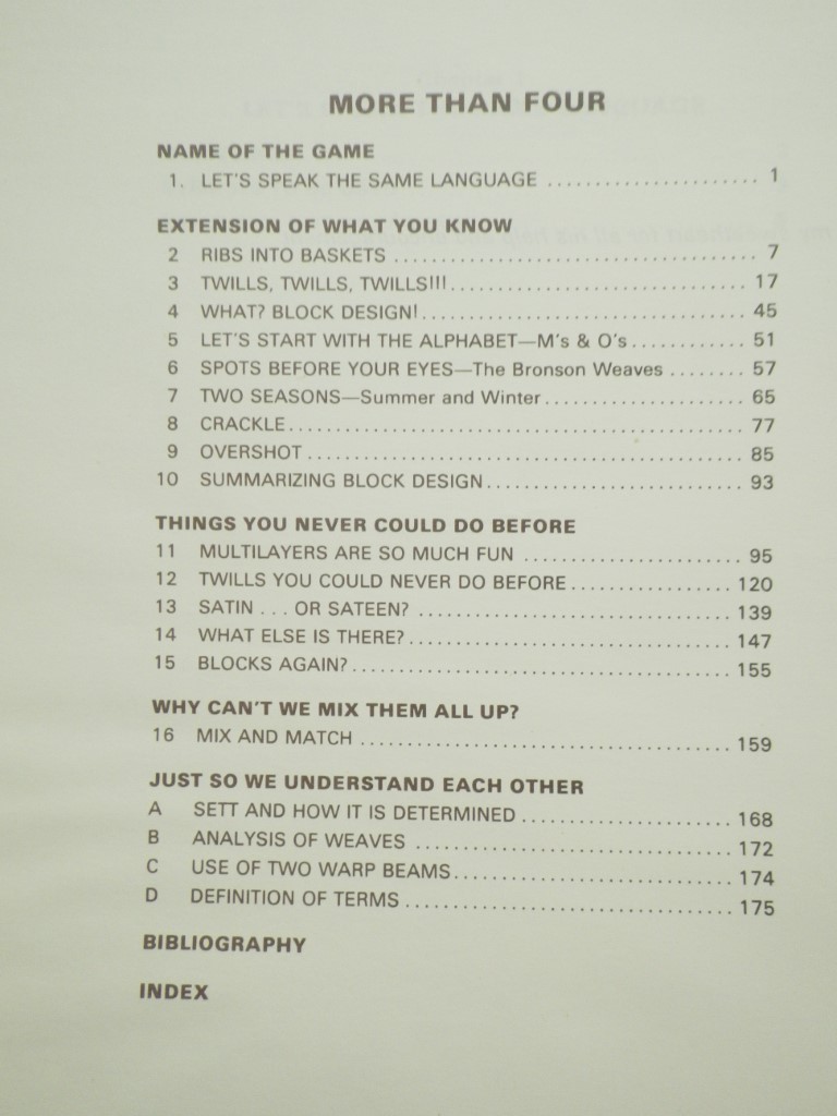 Image 2 of More Than Four : A Book for Multiple Harness Weavers