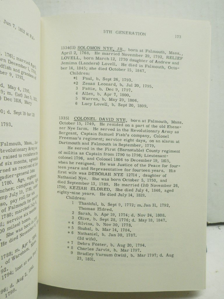 Image 4 of A Genealogy of American Nyes of English Origin, Vol. I, Generations 1 through 8