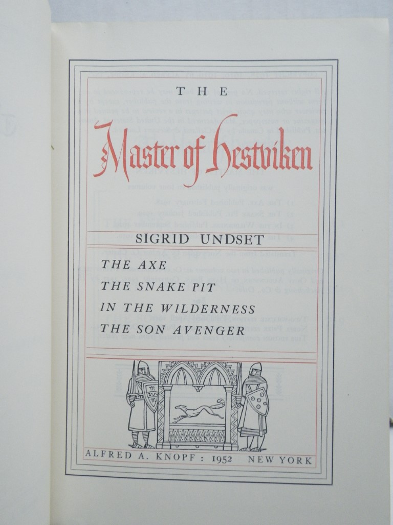 Image 1 of The Master of Hestviken:  The Axe, The Snake Pit, In the Wilderness, the Son Ave