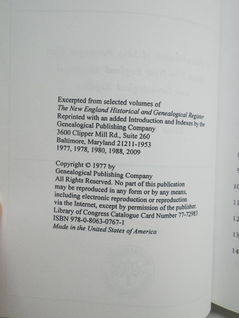 Image 2 of Passengers to America A Consolidation of Ship Passenger Lists from The New