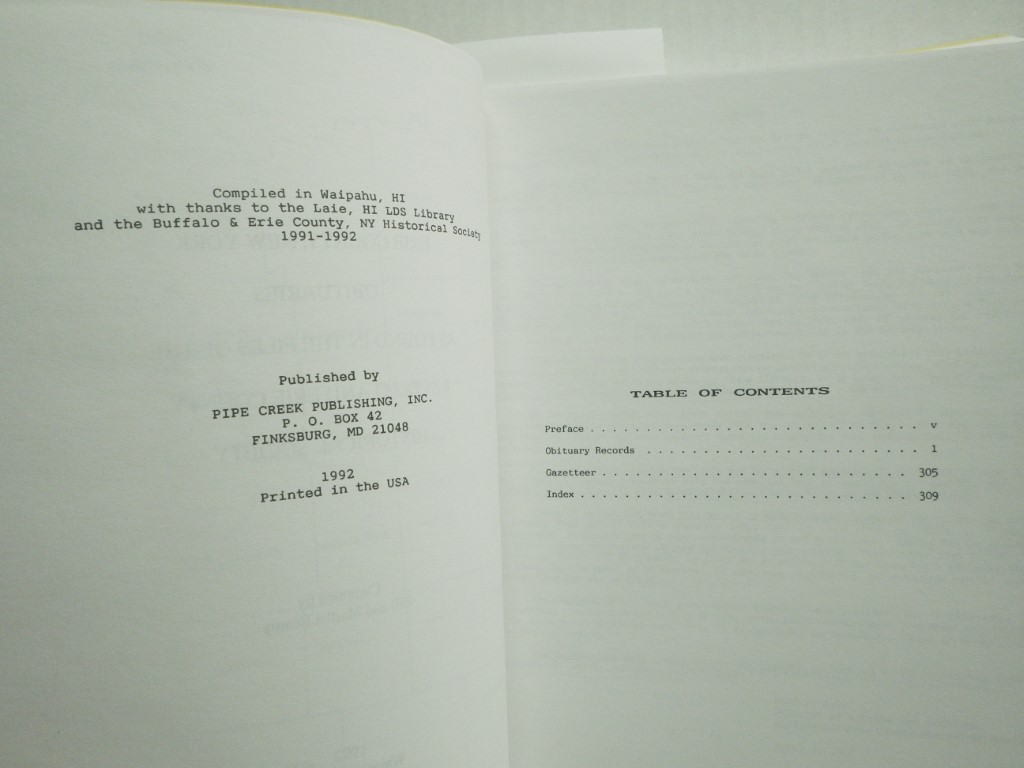 Image 2 of Erie County, New York Obituaries As Found in the Files of the Buffalo and Erie C