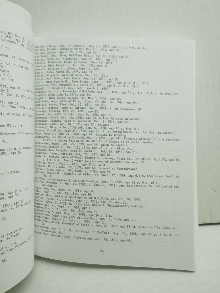 Image 3 of Erie County, New York Obituaries As Found in the Files of the Buffalo and Erie C