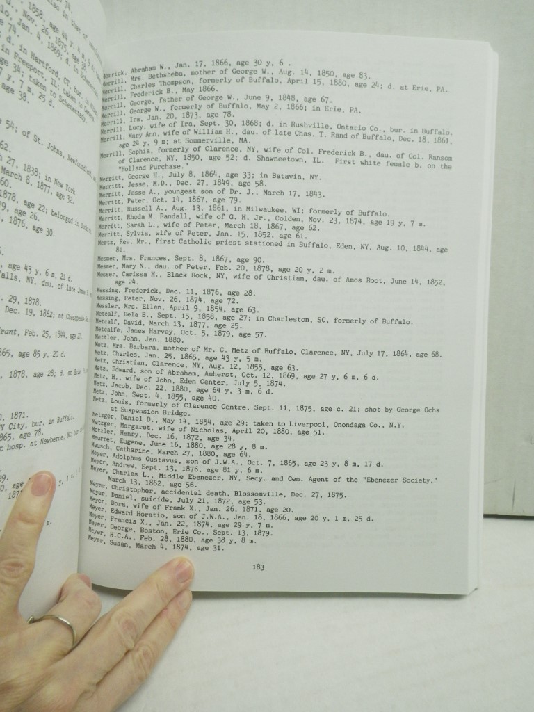 Image 4 of Erie County, New York Obituaries As Found in the Files of the Buffalo and Erie C