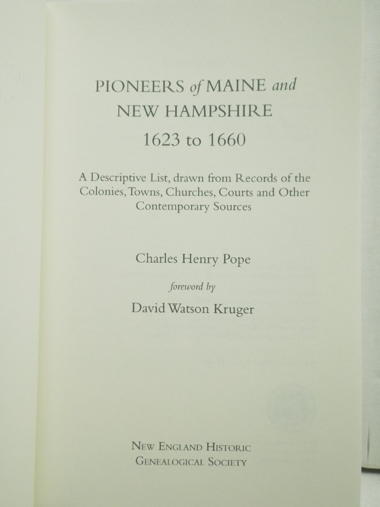 Image 1 of Pioneers of Maine and New Hampshire, 1623-1660