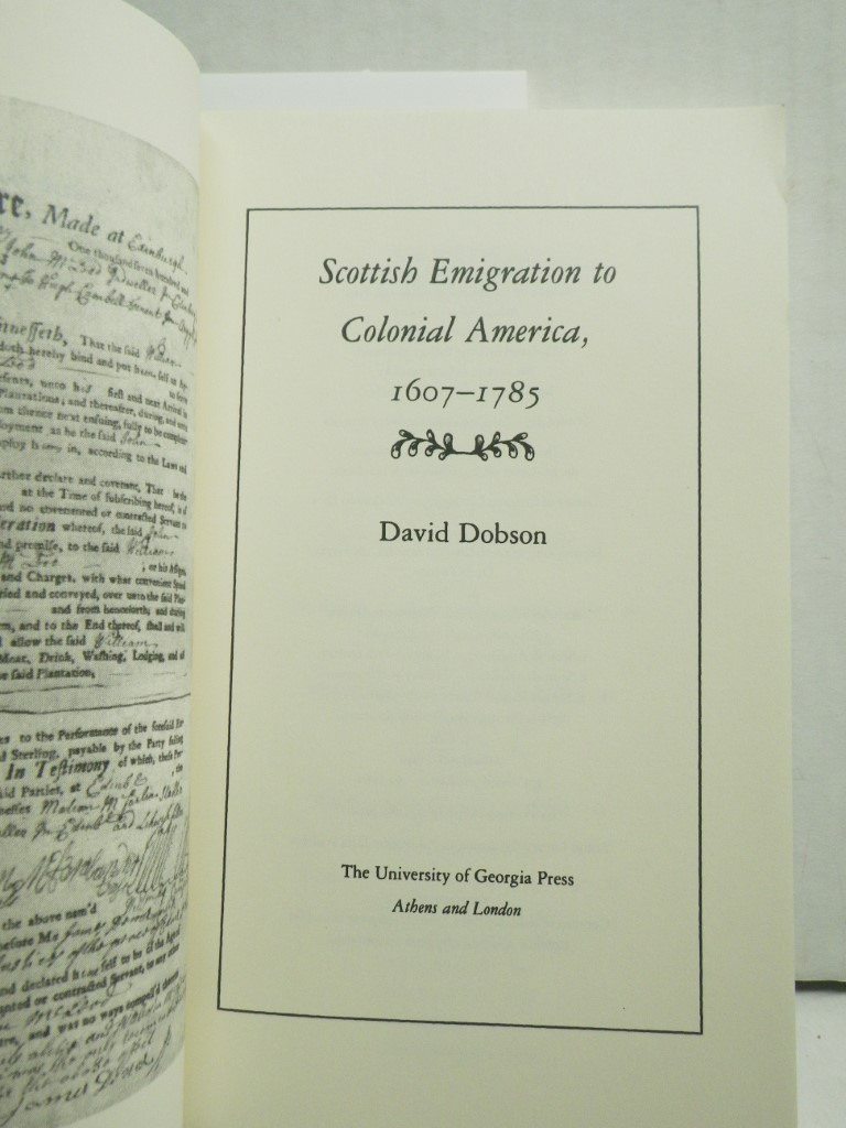 Image 1 of Scottish Emigration to Colonial America, 1607–1785