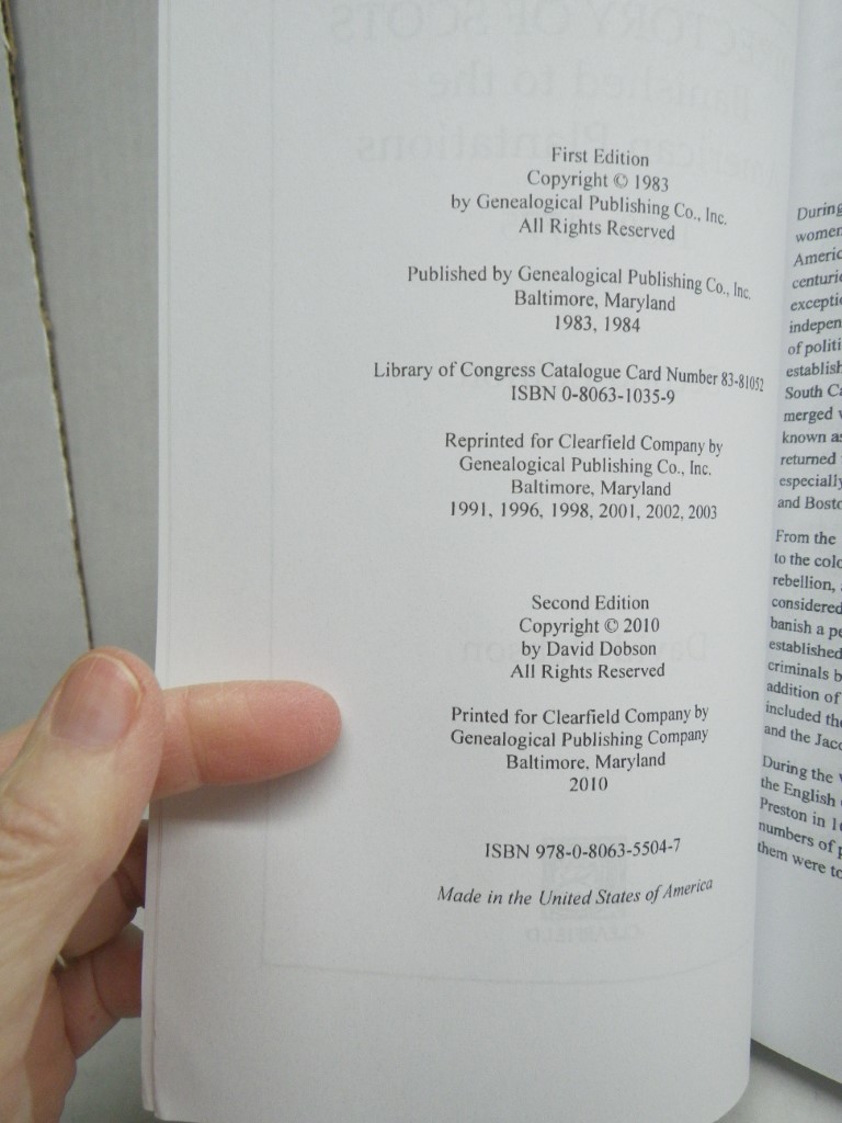 Image 1 of Directory of Scots Banished to the American Plantations, 1650-1775. Second Editi