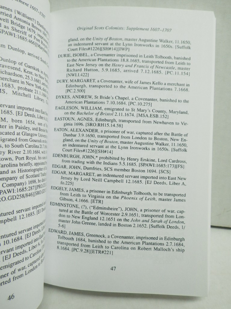 Image 2 of The Original Scots Colonists of Early America: Supplement 1607-1707