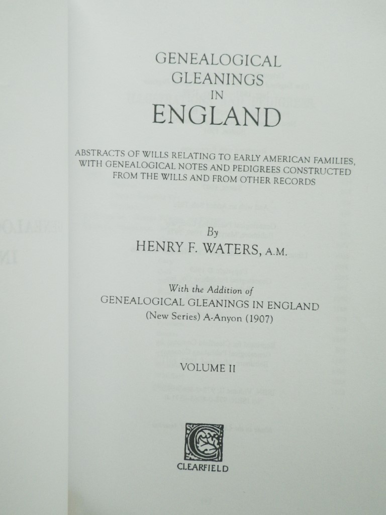 Image 2 of Genealogical Gleanings in England: Abstracts of Wills Relating to Early American