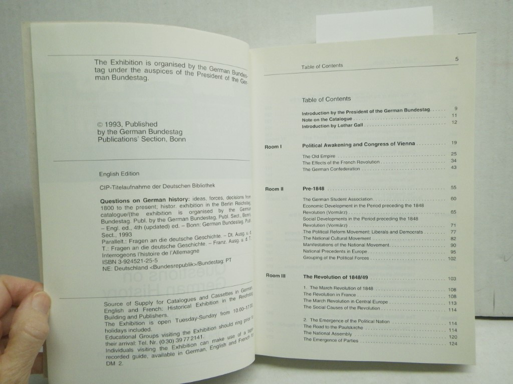 Image 2 of Catalogue of Berlin Reichstag Historical Exhibition of Questions on German Histo