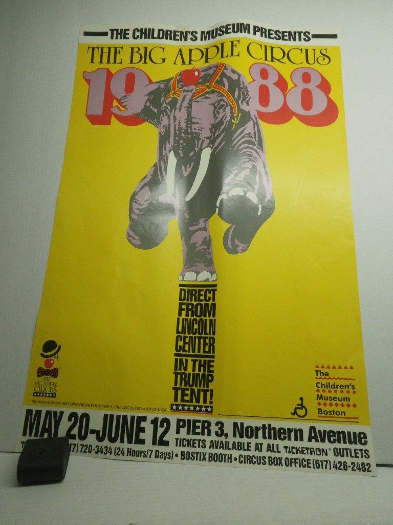 Big Apple Circus Poster, 35x 23, 1988, Trump Tent