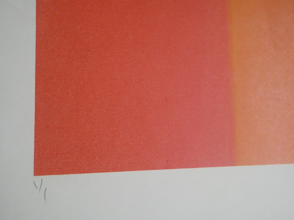 Image 1 of Lithograph Vertical Stripes 1974, 35x 23