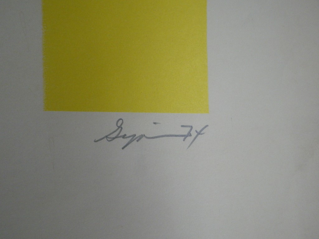 Image 3 of Lithograph Vertical Stripes 1974, 35x 23