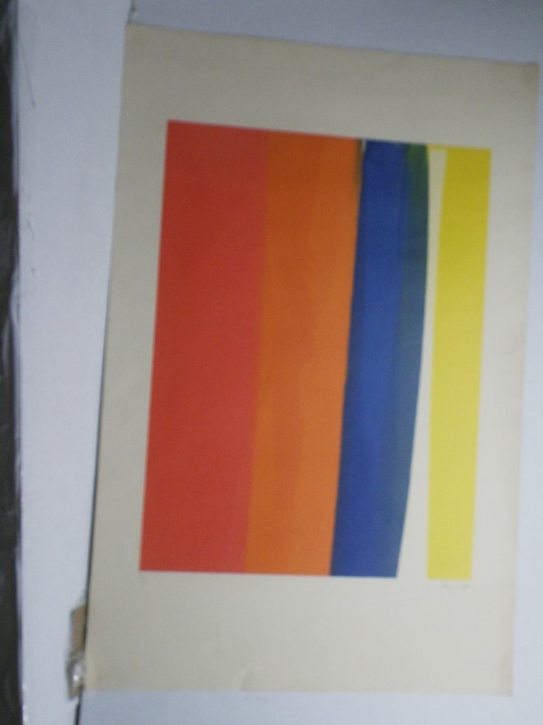 Lithograph Vertical Stripes 1974, 35x 23