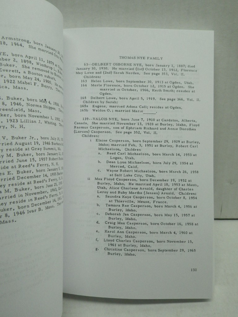 Image 4 of A Genealogy of the Nye Family (Classic Reprint Series:  Vol., 2, 3 and 4
