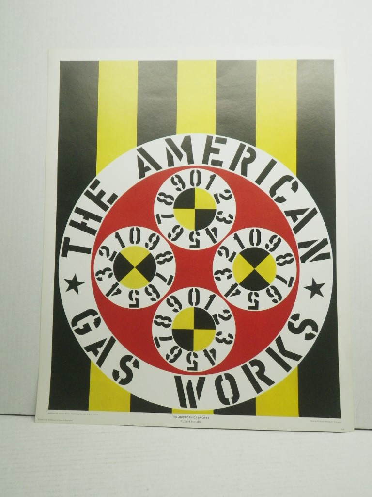 Robert Indiana Poster, 24x19, The American Glassworks, vintage