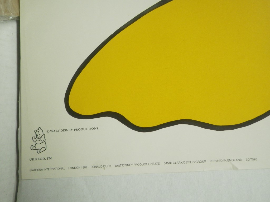 Image 1 of Vtg 1982 Donald Duck Poster 35x 23