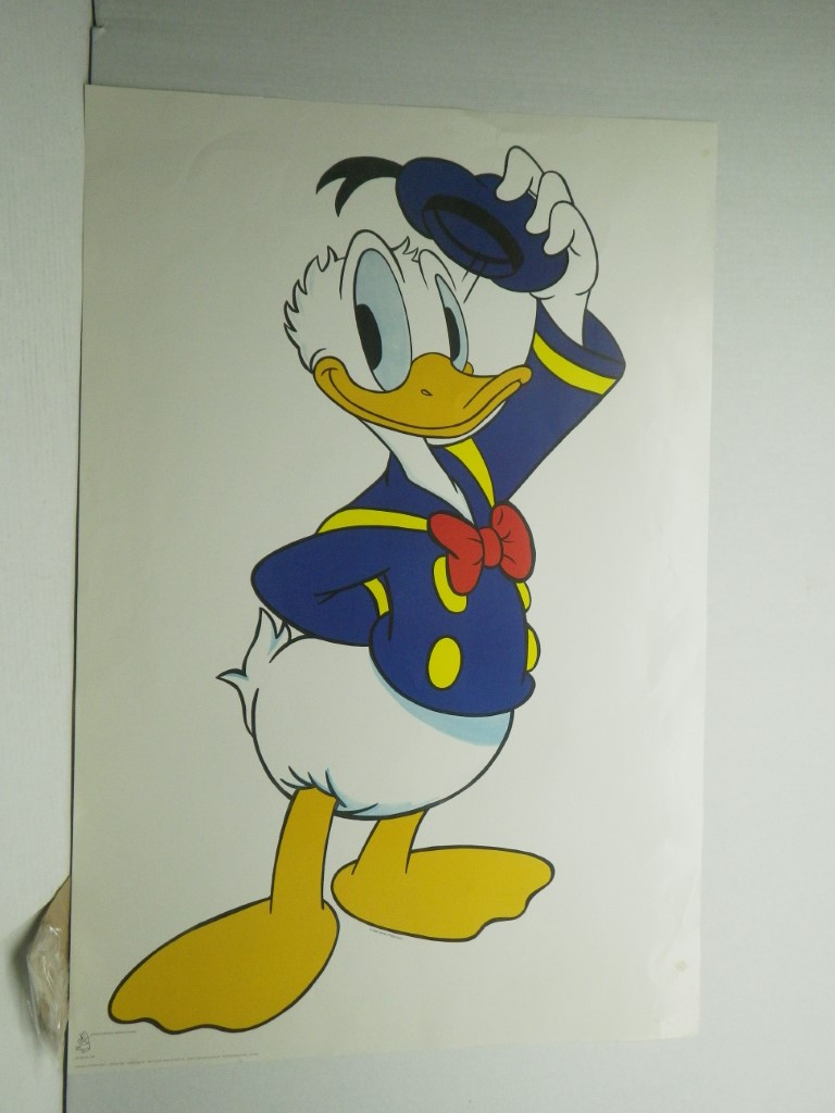 Vtg 1982 Donald Duck Poster 35x 23