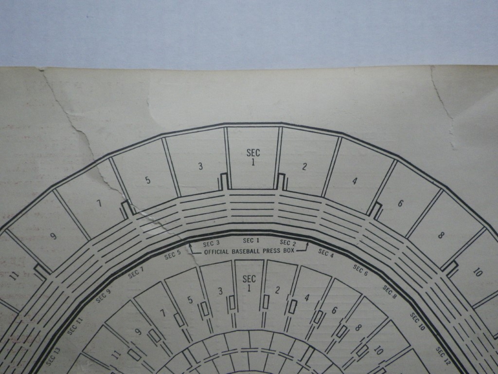 Image 2 of Baseball Milwaukee Braves County Stadium Seating Diagram 1955, 18x 12