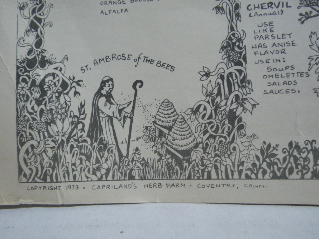 Image 1 of Capriland's Herb Farm placemat, 1973