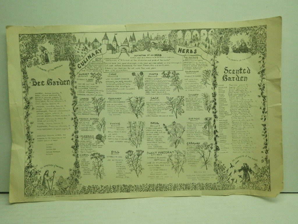 Capriland's Herb Farm placemat, 1973