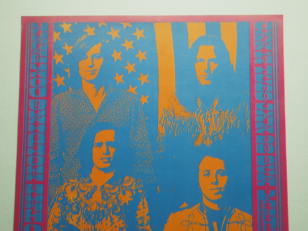 Image 1 of BIG BROTHER JANIS JOPLIN NEON ROSE  1967 concert poster MATRIX VICTOR MOSCOSO, 2