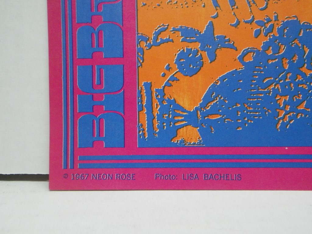 Image 3 of BIG BROTHER JANIS JOPLIN NEON ROSE  1967 concert poster MATRIX VICTOR MOSCOSO, 2