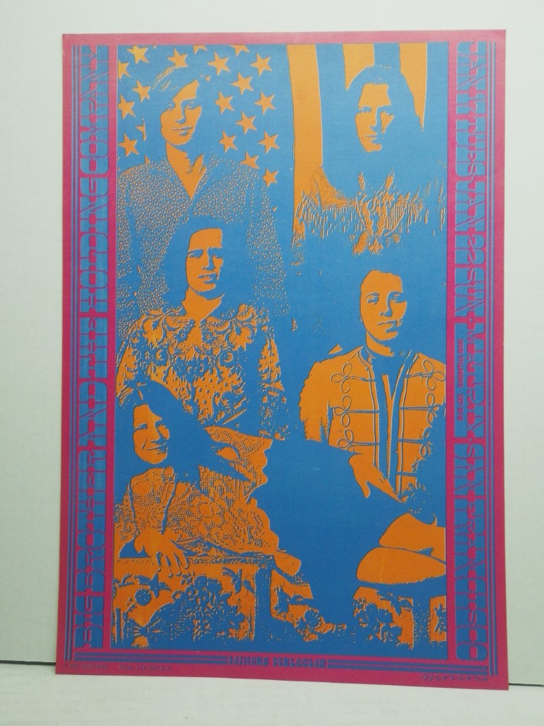 BIG BROTHER JANIS JOPLIN NEON ROSE  1967 concert poster MATRIX VICTOR MOSCOSO, 2