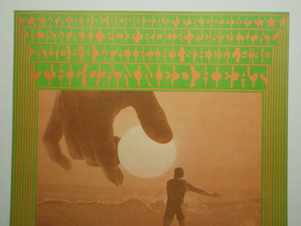 Image 1 of CANNED HEAT NEON ROSE 1967 concert poster VICTOR MOSCOSO,  20X 14