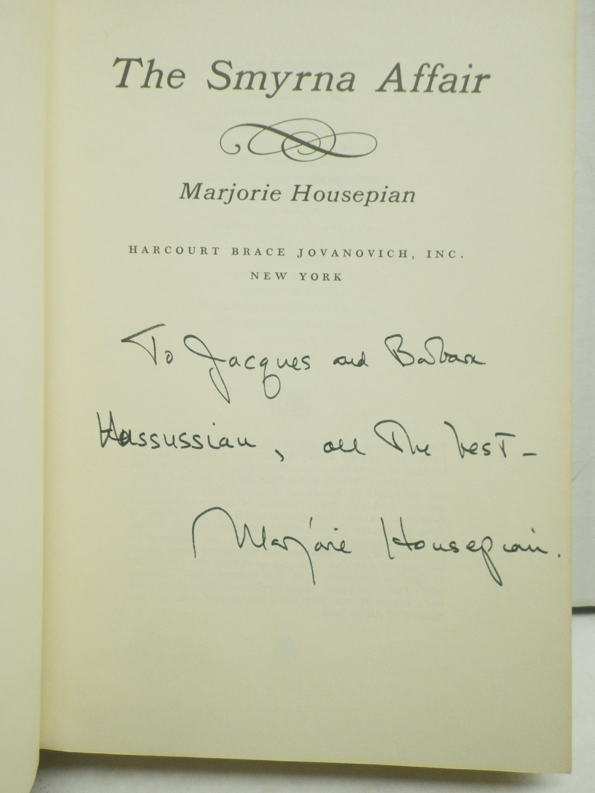 Image 1 of The Smyrna affair, signed