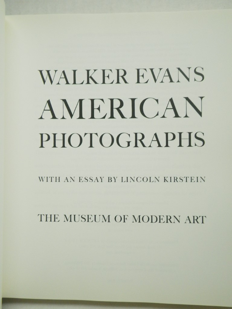 Image 1 of Walker Evans: American Photographs: Seventy-Fifth Anniversary Edition