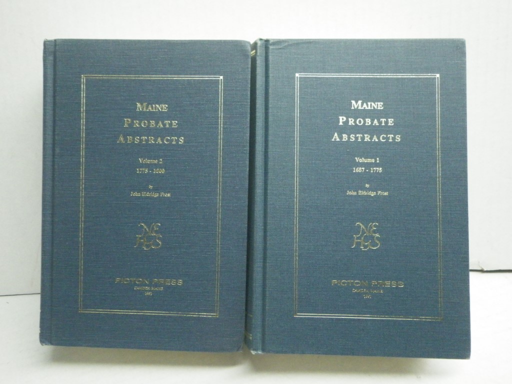 Image 1 of Maine Probate Abstracts 1687-1800 (2 volumes)