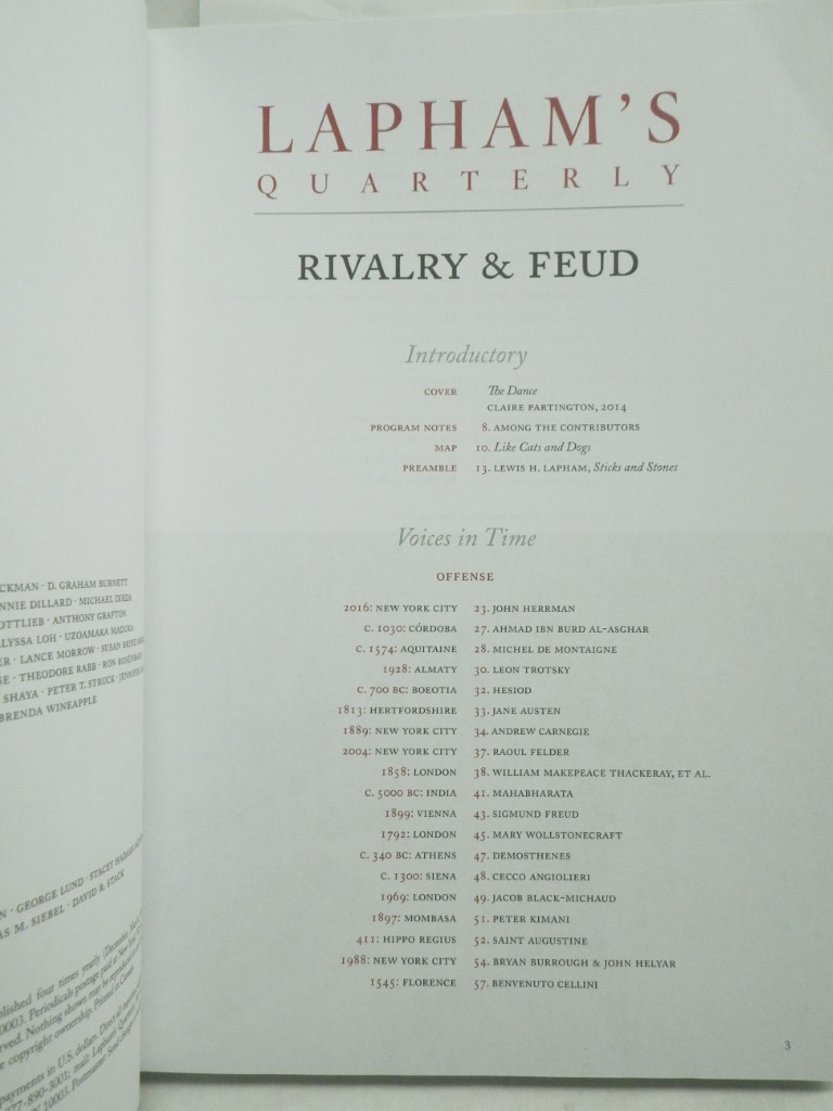 Image 1 of Lapham's Quarterly, Volume XI Number 4  