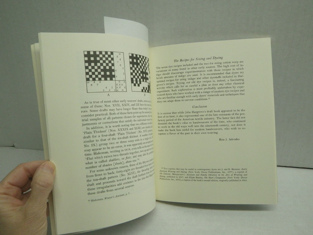 Image 2 of The Weavers Draft Book and Clothiers Assistant with a New Introduction by Rita J