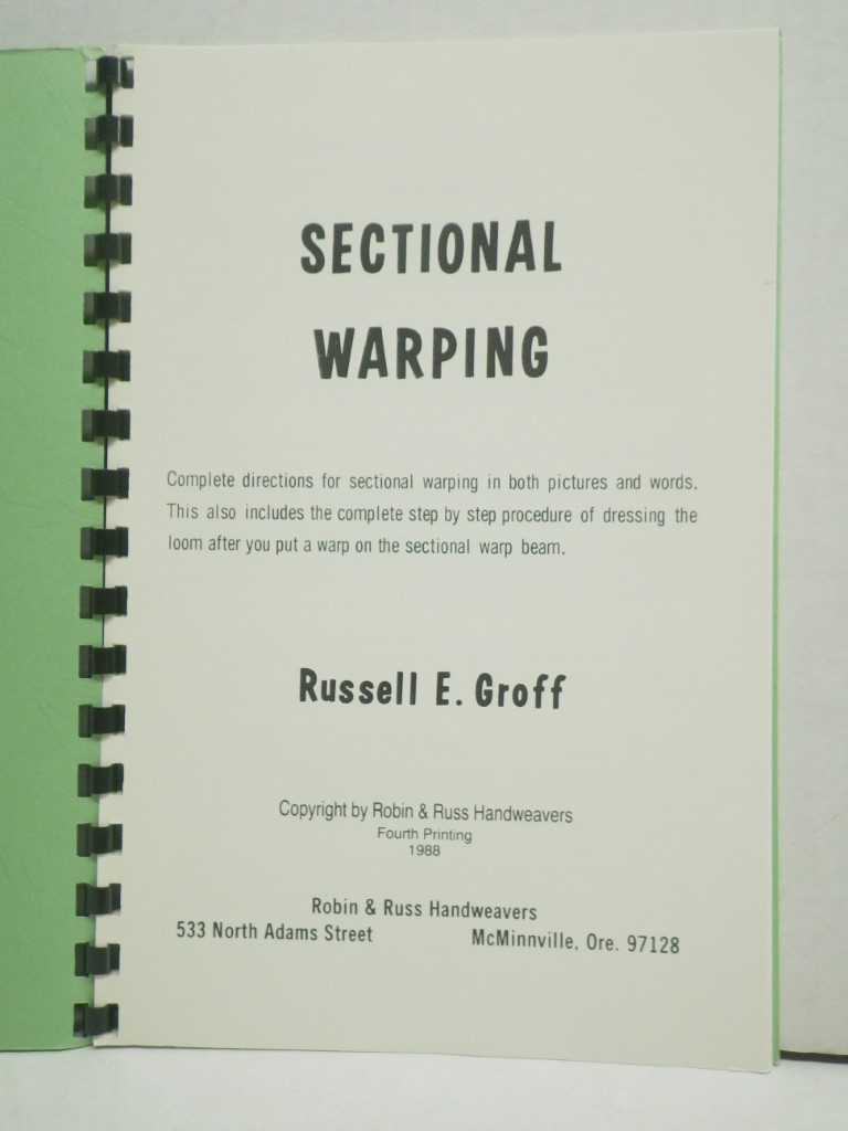 Image 1 of Sectional Warping Made Easy, 4th printing