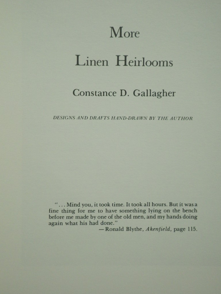 Image 1 of More Linen Heirlooms (Monograph Four)