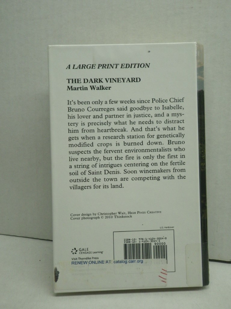 Image 4 of The Dark Vineyard (Thorndike Press Large Print Mystery)
