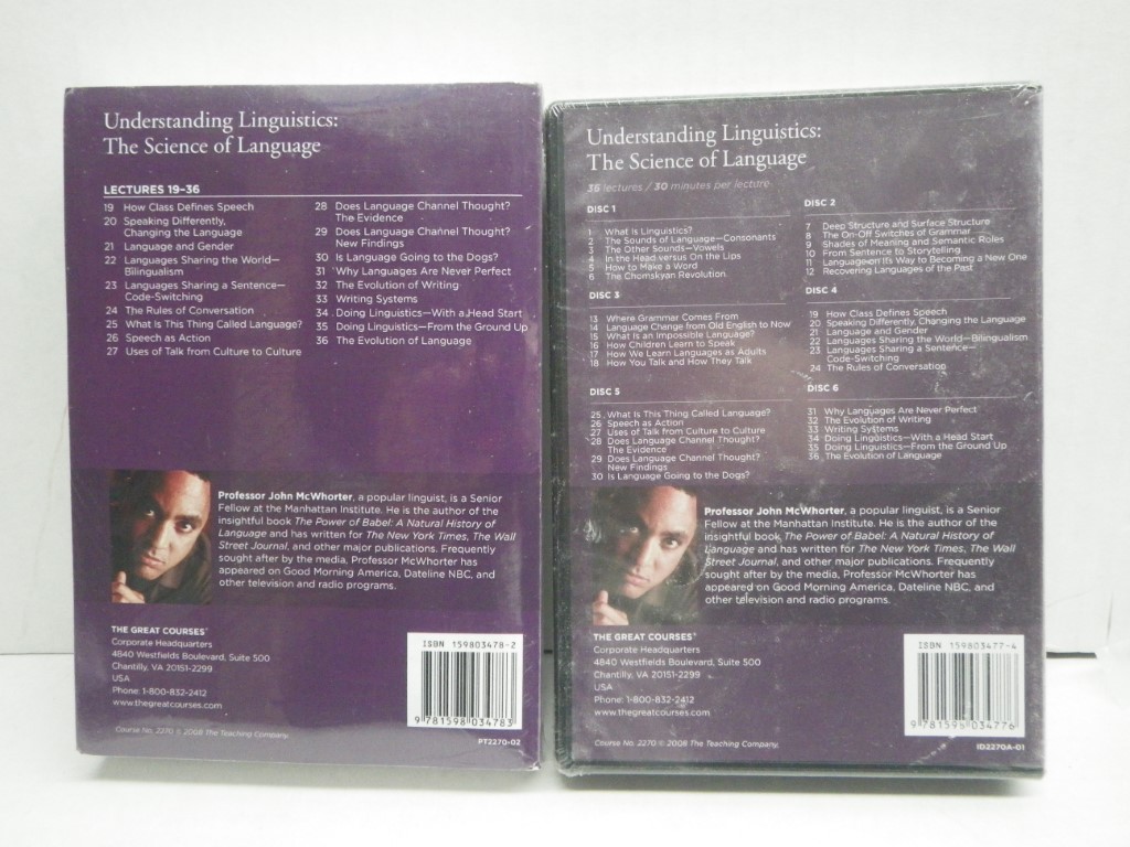 Image 1 of Understanding Linguistics:  The Science of Language (Course Guidebook, 6 DVDs, 2