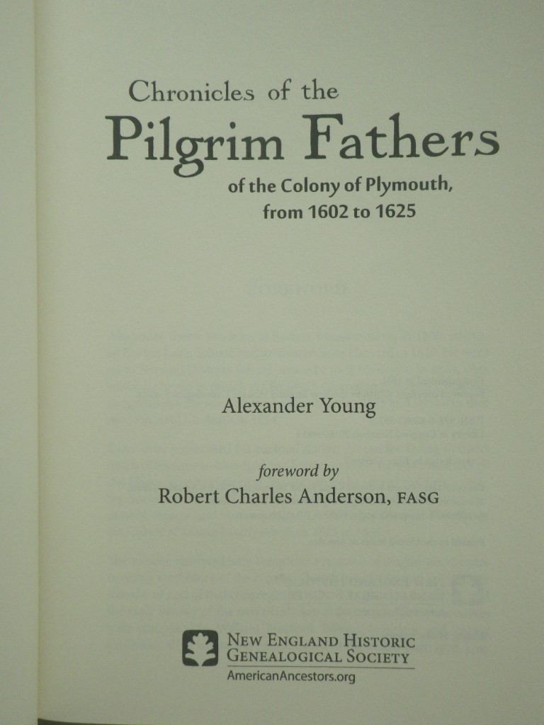 Image 1 of Chronicles ofl the Pilgrim Fathers of the Colony of Plymouth, From 1602 to 1625