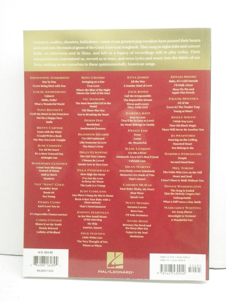 Image 4 of The Great American Songbook The Singers | Piano, Vocal, Guitar Songbook | 100 Ti