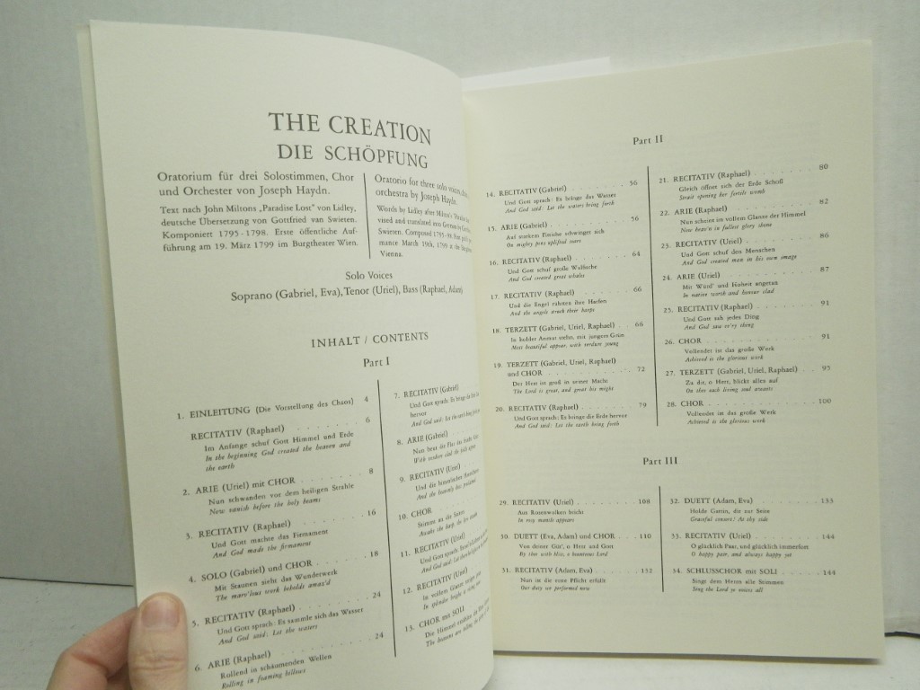 Image 2 of Haydn:  The Creation (Die Schopfung) Vocal Score, Edition Peters No.66