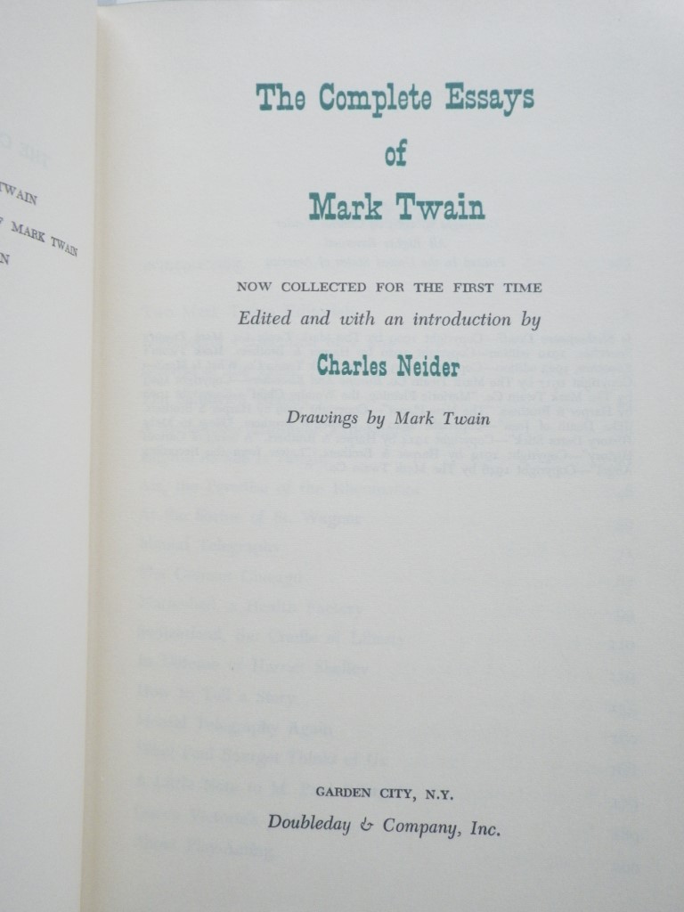 Image 2 of The Complete Essays of Mark Twain