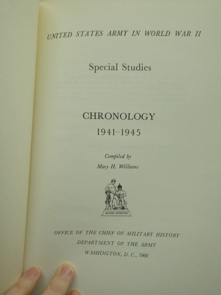 Image 1 of US Army in World War II:  Special Studies - Chronology 1941-1945