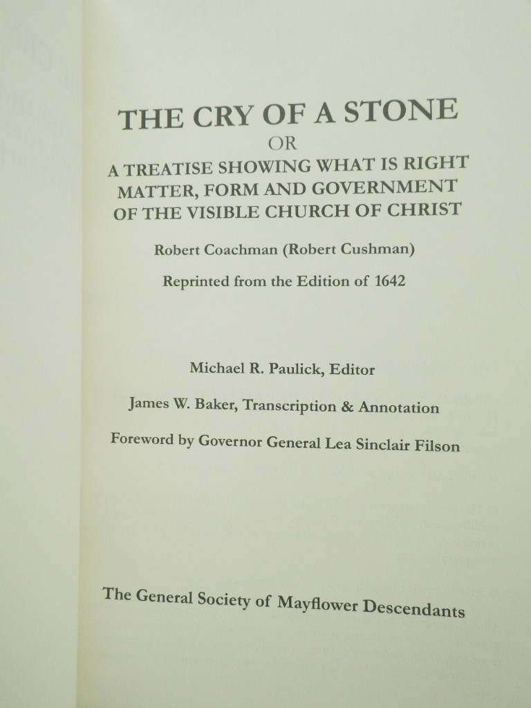 Image 1 of The Cry of a Stone Or a Treatise Showing What is Right Matter, Form and Governme