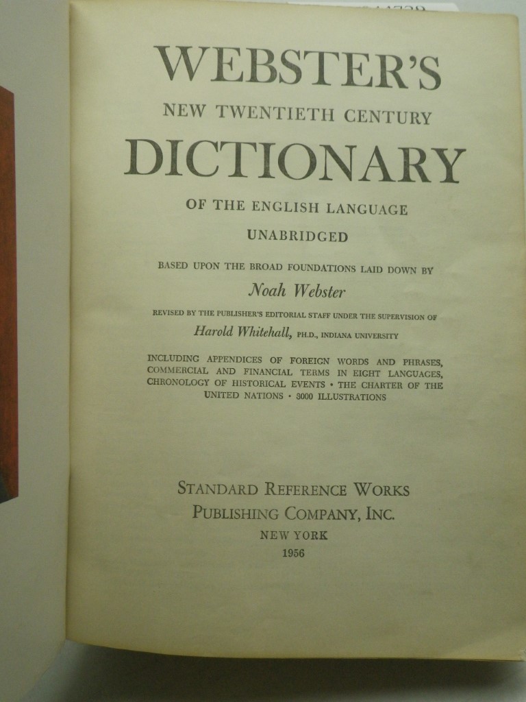 Image 3 of Webster's New Twentieth Century Dictionary of the English Language