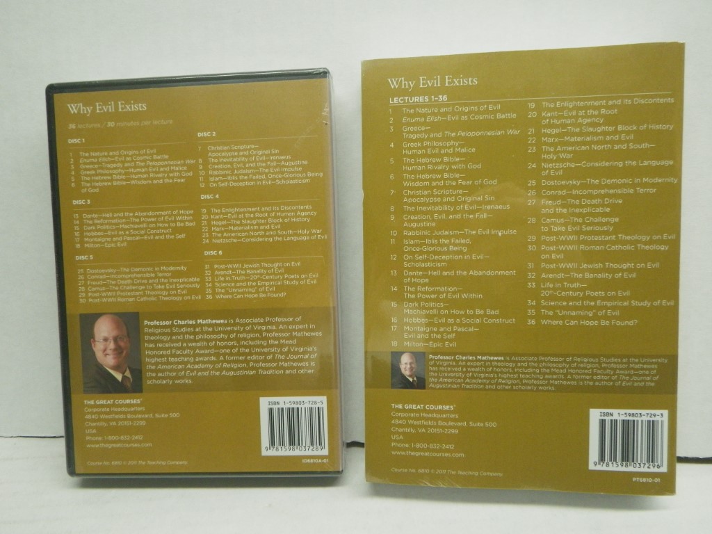 Image 1 of Why Evil Exists: The Great Courses DVD Set (Including Transcript Book), 2 PB, 6 