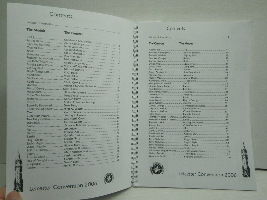 Image 3 of British Origami Society Programs:  Autumn Convention 2002, Leicester Convention 