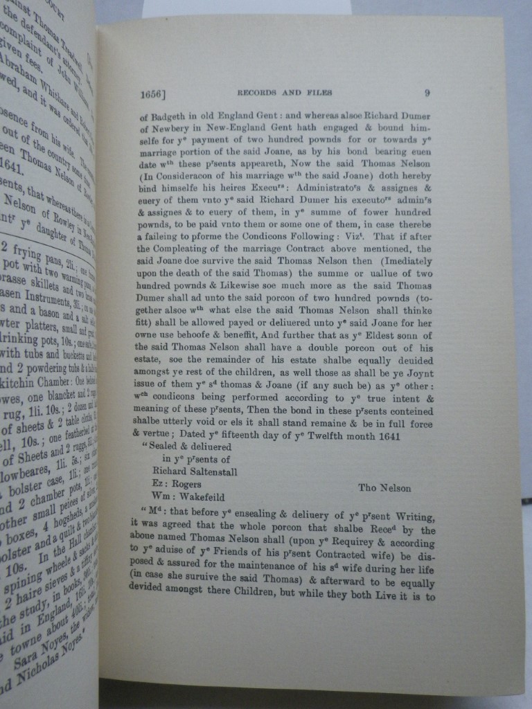 Image 2 of Records and Files of the Quarterly Courts of Essex County, Massachusetts (Volume